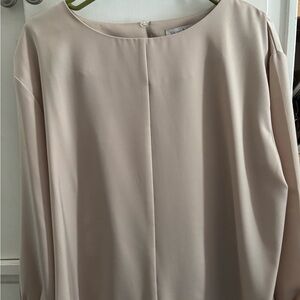 Cream Silky Flowing Garment with Elegant Pleats